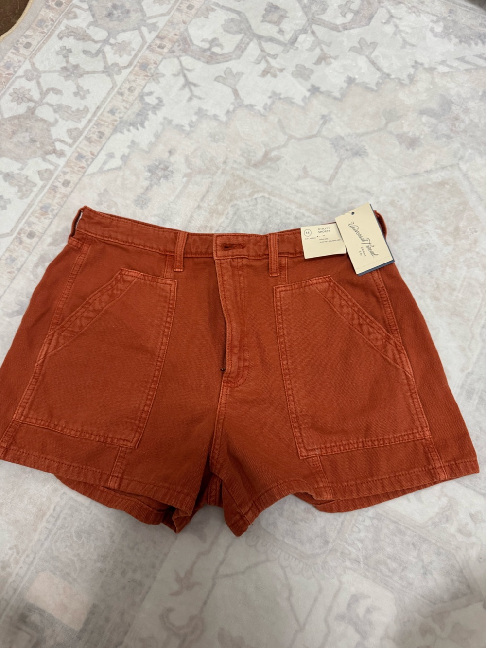 Universal thread Women’s High-Waist Rust Orange Jeans Shorts